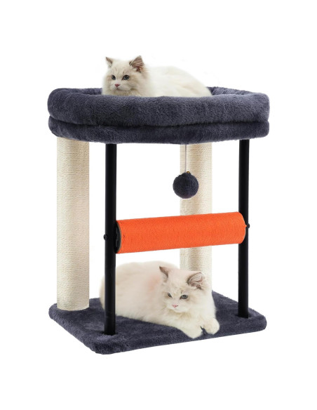 Árbol para Gatos Hey-brother 48 cm Gris Humo con Rascador