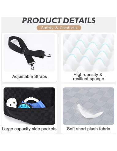 Asiento Elevado para Perros JOEJOY Gris hasta 13.6 kg