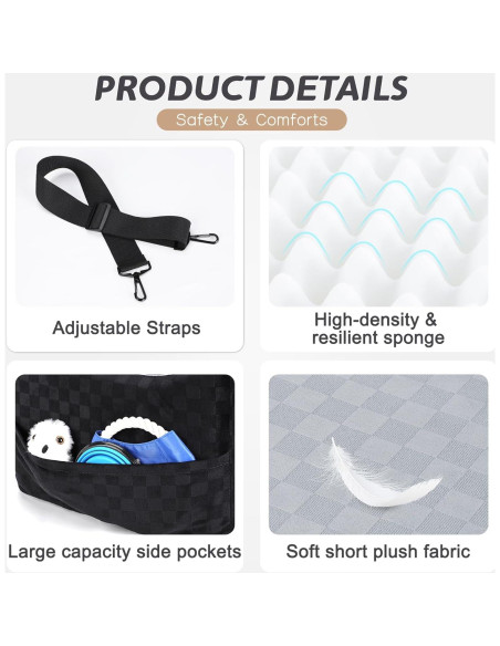 Asiento Elevado para Perros JOEJOY Gris hasta 13.6 kg