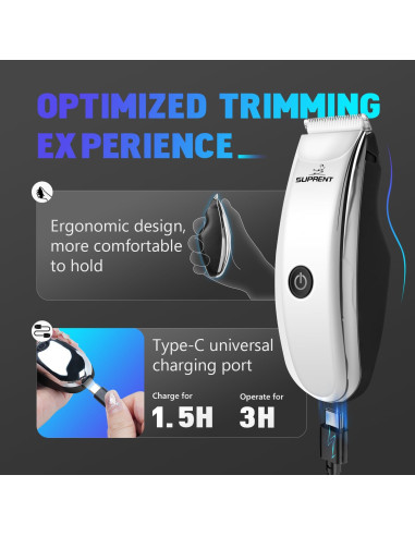 Cortadora de Pelo para Mascotas SUPRENT PC245SX-1 Silenciosa