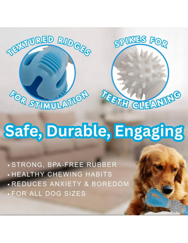 Juego Interactivo para Perros PAWFECT CO. - 2 Juguetes Masticar y Alfombrilla Lamer