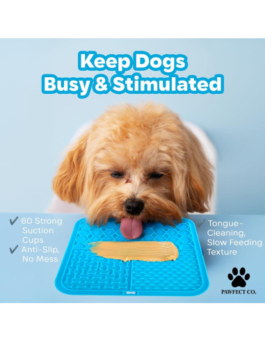 Juego Interactivo para Perros PAWFECT CO. - 2 Juguetes Masticar y Alfombrilla Lamer