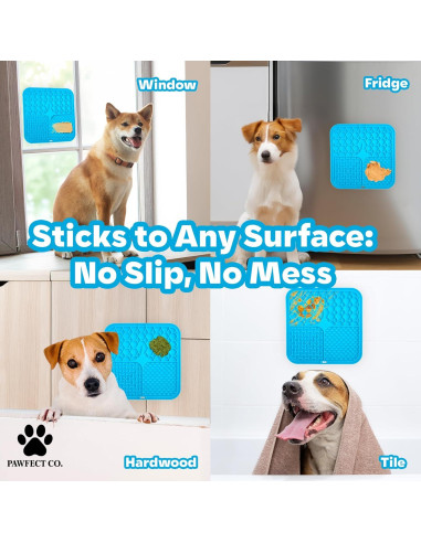 Juego Interactivo para Perros PAWFECT CO. - 2 Juguetes Masticar y Alfombrilla Lamer