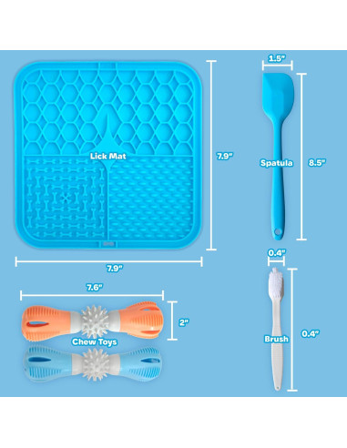 Juego Interactivo para Perros PAWFECT CO. - 2 Juguetes Masticar y Alfombrilla Lamer