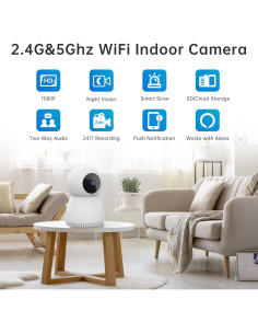 Cámara Interior 1080P NoahTec 2Pack con Detección de Movimiento 2