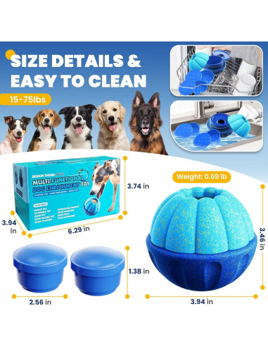 Juguete Interactivo para Perros ABRRLO - Dispensador de Golosinas 10cm