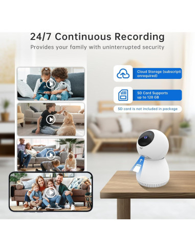 Cámara Interior 1080P NoahTec 2Pack con Detección de Movimiento