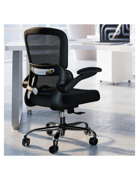 Silla de Oficina Ergonómica TRALT con Soporte Lumbar Negro