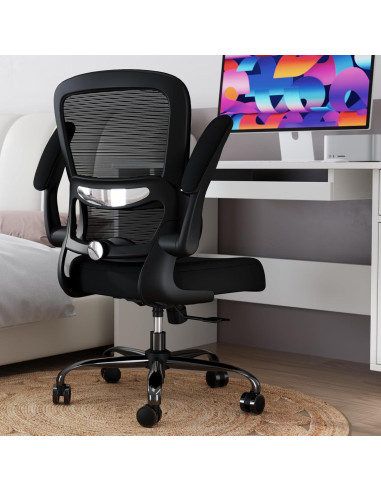 Silla de Oficina Ergonómica TRALT con Soporte Lumbar Negro
