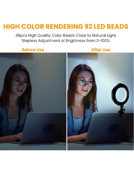 Kit de Iluminación LED MACTREM 15,24 cm 3 Modos y 10 Brillos