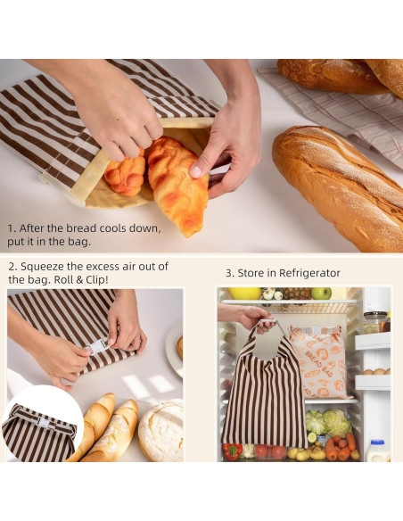 Bolsas de Cera de Abeja GDDAY Extra Grandes para Pan - 2 Piezas