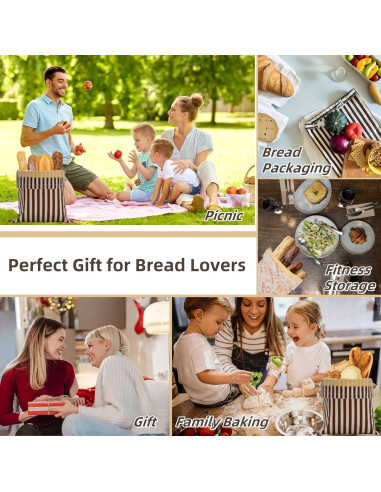 Bolsas de Cera de Abeja GDDAY Extra Grandes para Pan - 2 Piezas