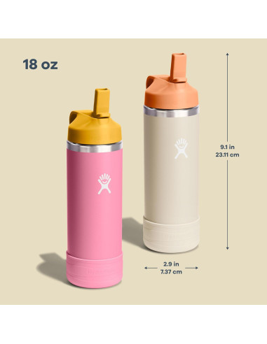 Botella de Agua Hydro Flask Kids 18 Oz Acero Inoxidable Coco