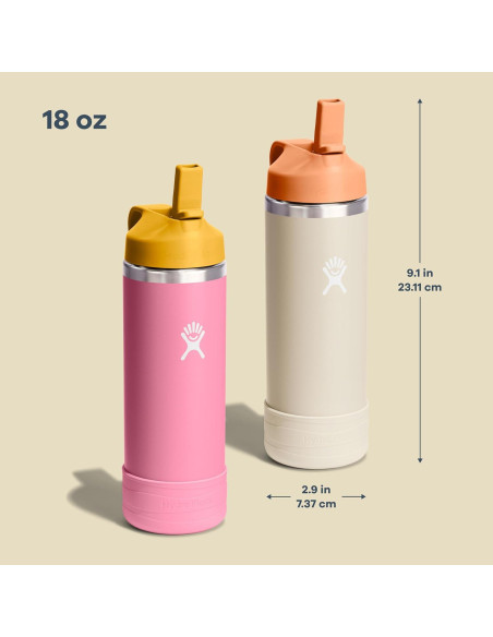 Botella de Agua Hydro Flask Kids 18 Oz Acero Inoxidable Coco