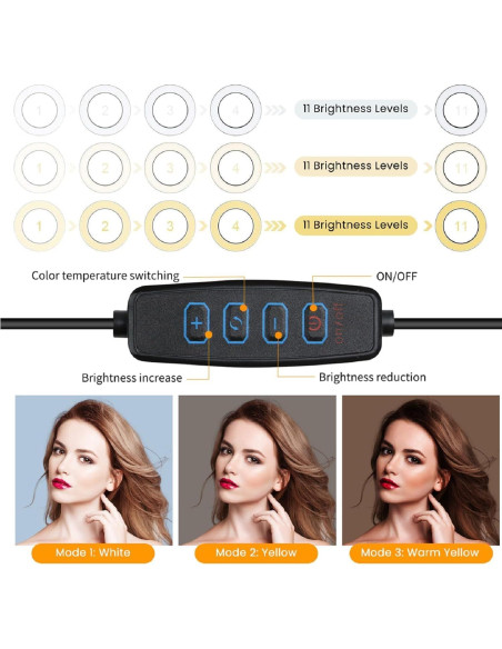 Kit de Iluminación LED MACTREM 15,24 cm 3 Modos y 10 Brillos