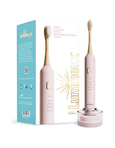 Cepillo de Dientes Eléctrico Lumineux de Bambú Rosa - 2 Cabezas