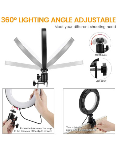 Kit de Iluminación LED MACTREM 15,24 cm 3 Modos y 10 Brillos