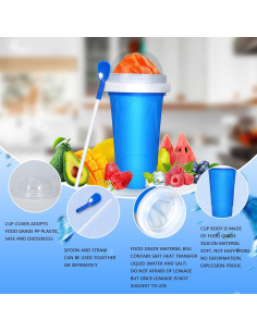 Taza Slushy Color Land Rosa 1 Cuenta, Taza Mágica para Helados 2