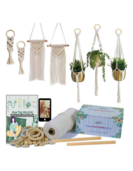 Kit de Macramé Ewparts para Principiantes - 327 pies de Cordón