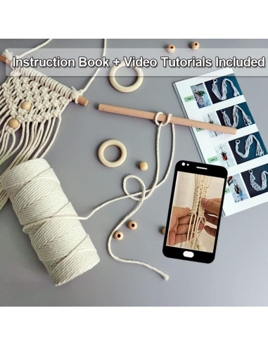 Kit de Macramé Ewparts para Principiantes - 327 pies de Cordón