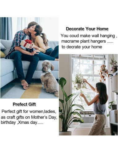 Kit de Macramé Ewparts para Principiantes - 327 pies de Cordón