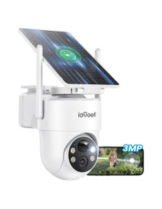 Cámara de Seguridad Solar Inalámbrica ieGeek S5 2K 360