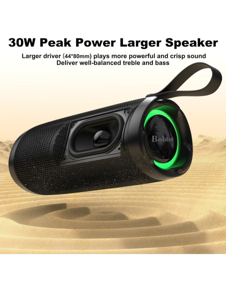 Altavoz Bluetooth Portátil Bobtot ET100 15W Impermeable IPX6