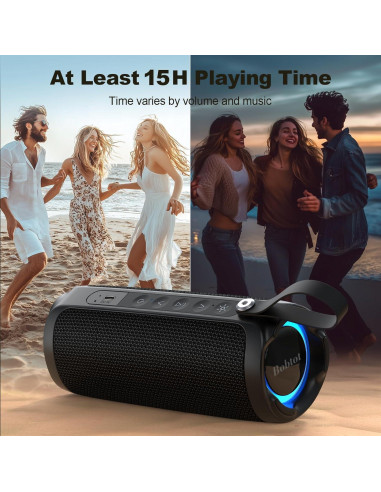 Altavoz Bluetooth Portátil Bobtot ET100 15W Impermeable IPX6