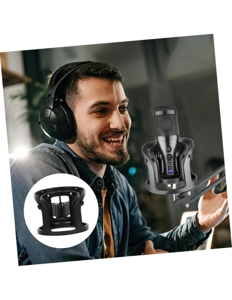 Soporte Universal para Micrófono BESPORTBLE Clip Plástico Negro