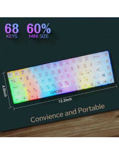 Teclado Gaming Mini 60% CHONCHOW G31D RGB USB C Compacto 2