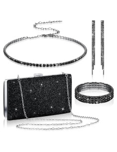 Conjunto de Joyería para Mujer Kigeli: Bolso, Collar, Pendientes y Pulsera