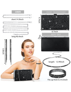 Conjunto de Joyería para Mujer Kigeli: Bolso, Collar, Pendientes y Pulsera 2