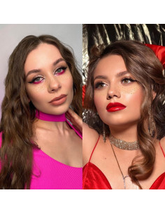 10 Hojas Tatuajes Temporales Purpurina Dorada MEIYIFANG 2