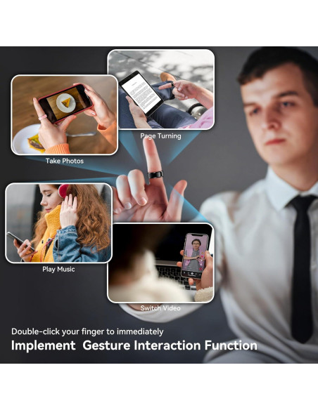 Anillo Inteligente UPDEI R6 Fitness Monitor Salud Negro 9