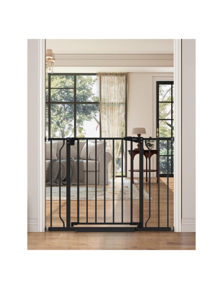 Puerta de Seguridad para Bebés y Mascotas Cideny 29-40" Negra