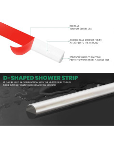 Barrera de Agua PHMUNY 99 cm PVC Transparente para Ducha 2