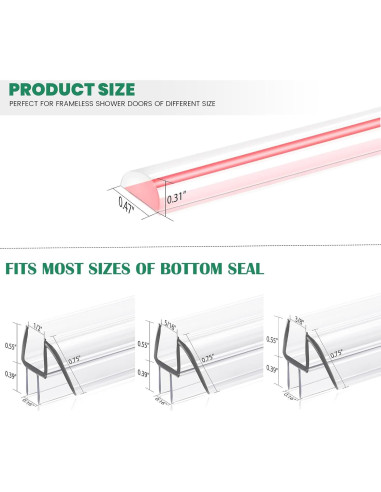 Barrera de Agua PHMUNY 99 cm PVC Transparente para Ducha