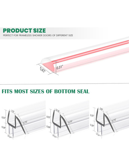 Barrera de Agua PHMUNY 99 cm PVC Transparente para Ducha