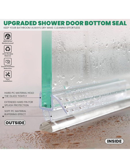 Barrera de Agua PHMUNY 99 cm PVC Transparente para Ducha