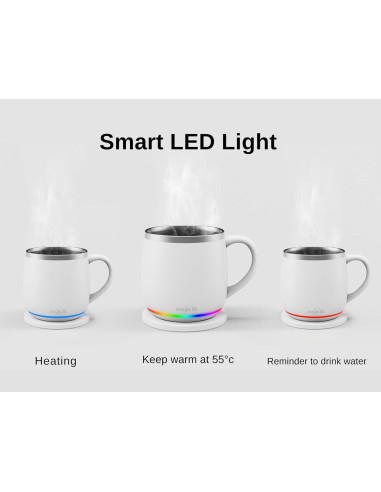 Taza Inteligente Min Ya 400ml Control de Temperatura LED RGB