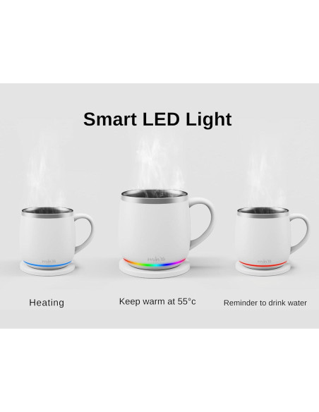 Taza Inteligente Min Ya 400ml Control de Temperatura LED RGB