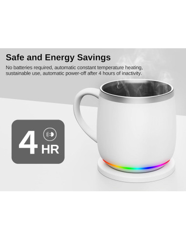 Taza Inteligente Min Ya 400ml Control de Temperatura LED RGB