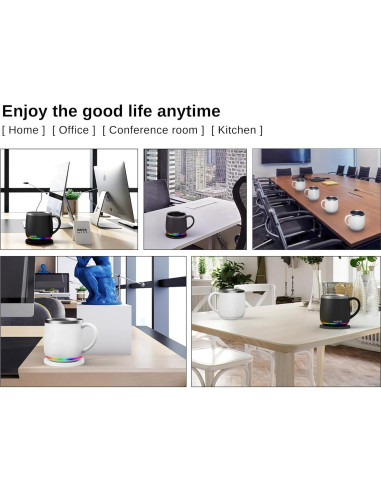 Taza Inteligente Min Ya 400ml Control de Temperatura LED RGB