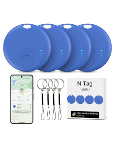 Etiquetas de Rastreo Bluetooth LocGuaxrd - Paquete de 4 Azul