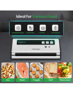 Selladora al Vacío Automática FRESKO V2 140W con 10 Bolsas 2