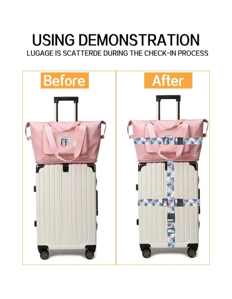 Correa de Equipaje Ajustable ASJHFDIR Hoja Boho Linda