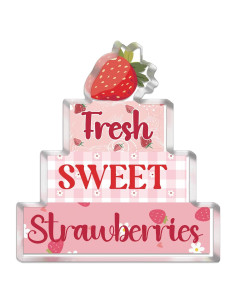 Placa Decorativa de Acrílico SUDIKUB Fresa 17.3x16.9cm