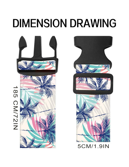 Correa de Equipaje Ajustable ASJHFDIR Hoja Boho Linda