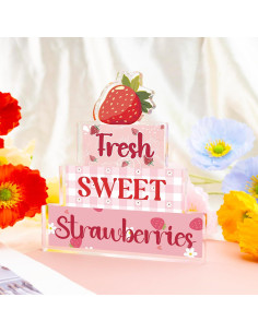 Placa Decorativa de Acrílico SUDIKUB Fresa 17.3x16.9cm 2