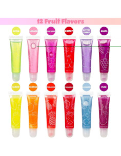 Set de 12 Brillos Labiales Frutales Expressions - No Tóxicos 2